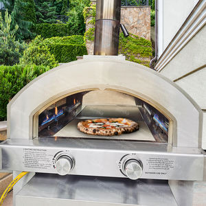 فرن بيتزا حجري يعمل بالغاز بتصميم جديد مقاس 45*45 سم بسعر منخفض لمناطق مشجعي كرة القدم والحفلات - Product Image 5