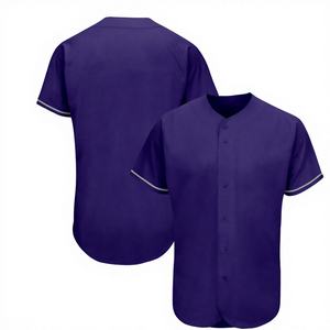 Camisetas de Béisbol y Sóftbol Personalizadas al por Mayor, Unisex, Suaves y Cómodas, 100% Poliéster, Cuello en V, con Botones, Transpirables, Ropa Deportiva - Product Image 2