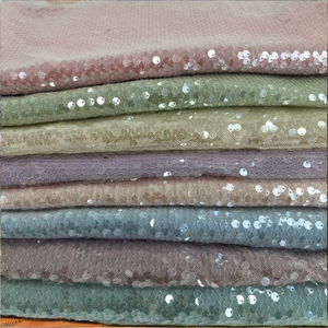 Tissu en maille extensible à paillettes de luxe, couleurs brillantes et flexibles, 5 mm, broderie de cristal, pour robe de mariée, mode féminine - Product Image 2