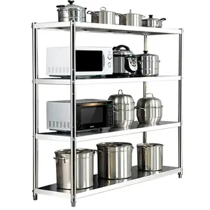 Victory ชั้นวางของสแตนเลส4ชั้น, ชั้นวางของสแตนเลสสตีลสำหรับคลังสินค้าและโรงแรมอุปกรณ์เบเกอรี่ - Product Image 4