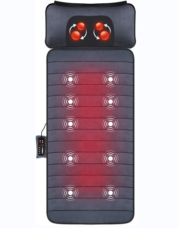 Phenitech 전신 진동 마사지 매트 난방 마사지 매트리스 마사지 매트 침대 OEM 모터 및 난방 패드