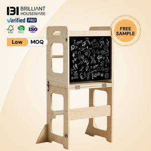 Bh חדש הגעה ידידותי לסביבה לימוד במבוק עם רכבת בטיחות גובה מתכווננת עבור פעוטות עוזר מטבח פעוטות - Product Image 1