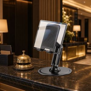 Penyangga Tablet Desktop Populer X88plus Penyangga Tablet Tiga Sumbu yang Dapat Disesuaikan Bahan ABS Baja Karbon untuk Meja Dapur - Product Image 1