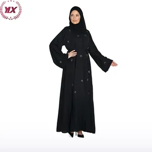 Eid Hot Sale Plain Dress Abaya Muslim Dress Abaya Islamic Clothing Turkish Popular Islamic Dress Exquisite Abaya