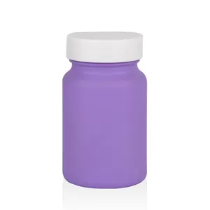 50cc 100cc150cc custom matte blue purple capsule pill vitamin bottle with seals no moq