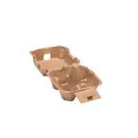 Vente en gros de papier recyclé biodégradable avec carton d'œuf de poule jetable écologique Lot de 4 plateaux à œufs en pâte à papier