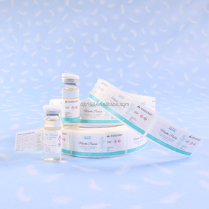 双面乙烯基10毫升和5毫升小瓶标签包装肽粉定制标志贴纸包装产品 - Product Image 2