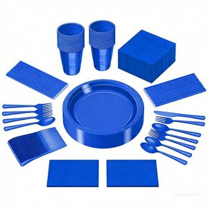 350 Pièces de Vaisselle en Plastique pour Événements et Assiettes en Plastique Élégantes, Assiettes en Plastique Formelles pour Mariages et Séminaires, Vente en Gros - Product Image 1
