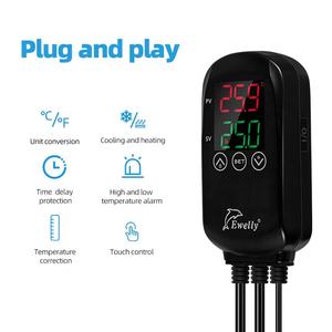 Ewelly EW-711 पक के लिए डिजिटल तापमान नियंत्रक थर्मोस्टेट ऊष्मायन साँप ताप और ठंडा - Product Image 2