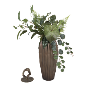 Vaso moderno in vetro con coperchio in metallo, vaso decorativo per fiori, per soggiorno, camera da letto, ufficio, decorazioni per la casa - Product Image 2