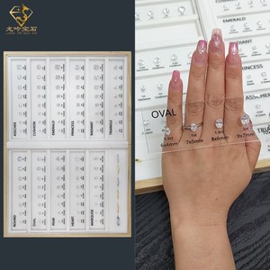 Colección de gráficos de medición del tamaño del quilate de diamantes 11 formas 5a CZ GEM Diamond tamaño comparativo gráfico - Product Image 4