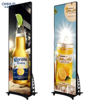 Kiosco Publicitario LED Móvil Portátil, Pantalla Resistente al Agua y a los Arañazos para Centros Comerciales, Exhibición de Cosméticos y Ropa, Marketing