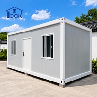 Maison de bureau préfabriquée compacte, 1 salle de bain, 1 chambre, maison conteneur détachable, facile à construire pour habitation ou bureau