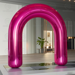 Arche gonflable d'entrée géante Décoration de fête Miroir réfléchissant Arche gonflable pour événements artistiques-Rose, Argent, <span class=keywords><strong>Vert</strong></span>, Bleu - Product Image 3