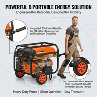 Générateur d'essence portable Power Value 2kW-9KW 220V à démarrage électrique pour l'alimentation de secours domestique en cas d'urgence
