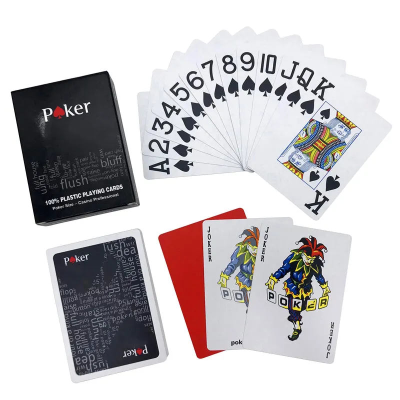 Personalizzazione carta da Poker in plastica carte da gioco impermeabili gioco di intrattenimento gioco di carte da Poker