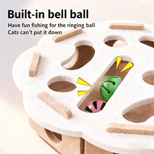 Nuovi Giocattoli Interattivi in Feltro per Gatti 2026, Labirinto Divertente per lo Sviluppo dell'Intelligenza, 3 Colori, Confezione in Scatola - Product Image 5