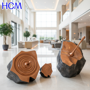 Escultura de Piedra Moderna y Abstracta <span class=keywords><strong>en</strong></span> Forma de Gota de Agua, como Pieza Decorativa Artística para la Entrada del Hotel - Product Image 1