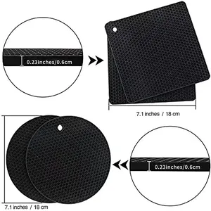 30*30cm Large Round Best Silicone Trivet Mat For Hot Dishes
