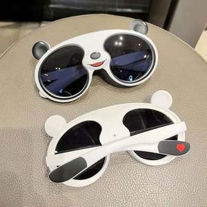 Lunettes de soleil polarisées surdimensionnées en gel de silice souple pour garçons et filles, forme panda, protection UV400, pour enfants, idéales pour les fêtes - Nouveauté 2022, Vente Flash - Product Image 4