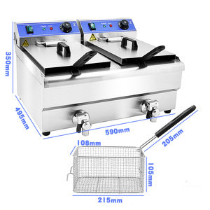 Vente de liquidation, deux réservoirs d'huile, niveau et économie d'énergie, friteuse électrique grande double, convient aux magasins de proximité - Product Image 5