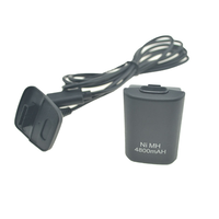 Pour manettes sans fil Xbox 360, kit de batterie rechargeable 4800 mAh avec câble de charge