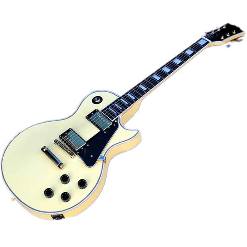 צהוב גוף lp custom גיטרה עם חומרת זהב, Spalted מייפל פורניר