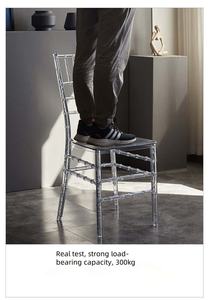 Venta al por mayor resina transparente acrílico Hotel restaurante banquete Chiavari fuerte Silla de plástico transparente - Product Image 6