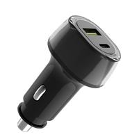 Chargeur de voiture à double système de positionnement intelligent, charge rapide, compatible avec l'allume-cigare de voiture, compatible avec Apple Google Find My