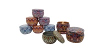 Boîte d'emballage pour bougie parfumée, récipient en étain réutilisable, pot en fer blanc de haute qualité, finition brillante et bouchon à vis en or rose, personnalisable