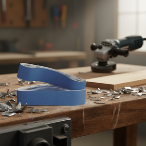 Bandas Abrasivas P100, Banda de Lijado Azul para Pulir y Desbastar Metal y Madera - Product Image 3