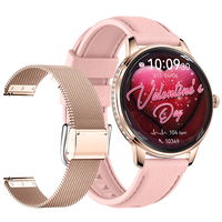 Nuevo Diseño HK38 Reloj Inteligente para Mujer con NFC, Monitor de Frecuencia Cardíaca, Pantalla AMOLED de 1.19'', Reloj Deportivo Inteligente para Mujer