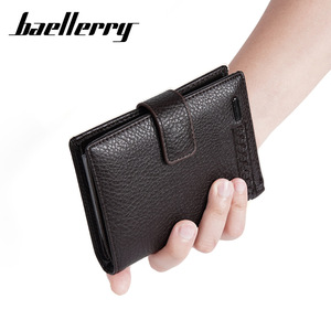 Baellerry Men's <b>Wallet</b> Black Coffee Color Multi Functional Passport <b>Holder</b> With Magnetic Snap And Zipper Coin Pouch - Product Image 1