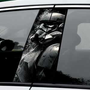 Pegatina para pilar B de coche, calcomanía con patrón de Stormtrooper de <span class=keywords><strong>Star</strong></span> <span class=keywords><strong>Wars</strong></span>, pegatina impermeable de vinilo para poste de puerta de columna central de coche - Product Image 1