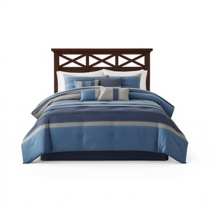 Juego de Edredón Db de 7 Piezas, Jacquard Tejido, Tamaño Super King, Algodón Bordado, Ropa de Cama para el Hogar, Temática Navideña, Sólido - Product Image 1