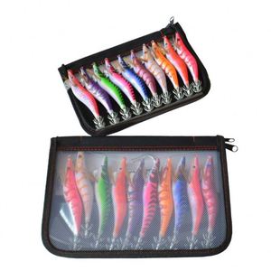 Topline calamar Jig señuelo de pesca nuevo estilo luminoso <span class=keywords><strong>Yamashita</strong></span> 10 unids/pack 3 #3,5 # Egi bolsa camarón de madera Egi calamar Jig gancho - Product Image 3