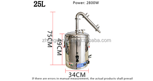 Máquina de Destilación de Alcohol Eléctrica de Acero Inoxidable de 25L, Destilador de Tequila, Brandy y Ron - Product Image 5