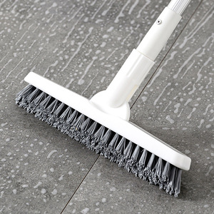Long Handle Stiff Bristled Floor Brush Nylon For Cleaning Corners Crevices Bathroom Toilet Tile Grout - Product Image 3