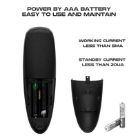 Souris volante intelligente G10S PRO BT 2.4G sans fil et double mode BT avec commande vocale pour Android TV Box, télécommande, mini clavier G10BTS