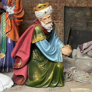 Decoración de Iglesia, Figura de Nacimiento de Cristo de Tamaño Real en Fibra de Vidrio, Escultura Religiosa, Set de Natividad FR-FSS10312 - Product Image 2