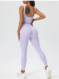 Nuevo diseño, logotipo personalizado, conjunto de Yoga para mujer, conjunto de Yoga de secado rápido para mujer, conjunto de Yoga transpirable para mujer a un precio razonable - Product Image 2