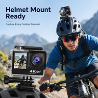 Caméra d'action 4K Ultra HD WiFi étanche 30m, double écran tactile, caméra sportive, fixation pour casque, enregistreur vidéo, plongée, cyclisme