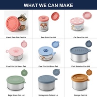 Couvre-boîte universel en silicone de qualité alimentaire pour animaux de compagnie, fabriqué sur mesure par une usine OEM, avec une fermeture hermétique robuste