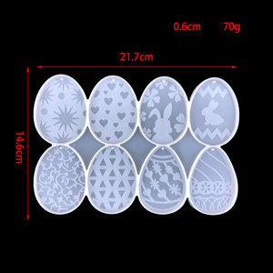 Handmade <b>Resin</b> Casting <b>Molds</b> for DIY Decorative Ornaments Ins Style <b>Silicone</b> Easter egg bunny keychain <b>Mold</b> 5981 - Product Image 3