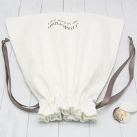 Sacs à cordon de serrage en mousseline sergé écologique, emballage blanc, ensemble de poussière, pochette 100% coton, écran, emballage cadeau