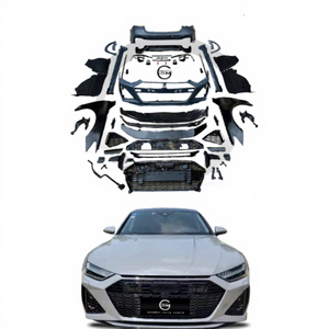 Kit carrosserie A7 à RS7 pour voiture 2019 + Audi A7 S7 à RS7 pare-chocs avant arrière garde-boue jupe latérale 1:1 Kit carrosserie large Rs7 - Product Image 1