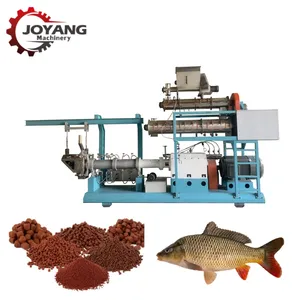 Aquático Flutuante e Afundando Fish Feed Camarão Feed Pellet Extrusora Making Machine