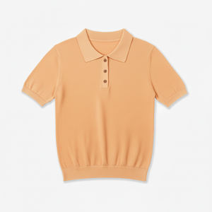 Polo de punto para adulto, tejido en Vietnam, antiarrugas, 100% acrílico, ODM y OEM, casual, de color liso. - Product Image 6