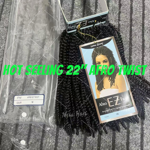 Extensions de cheveux synthétiques bouclés afro kinky de 10 pouces, lots de mèches très demandées pour tresses africaines et coiffures Spring <span class=keywords><strong>Twist</strong></span> - Product Image 4