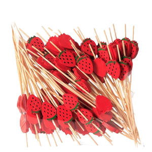 Pics à Cocktail Jetables en Bambou 12cm pour Cocktail et Plats Froids Décor d'Assiette de Fruits Livraison Gratuite - Product Image 1